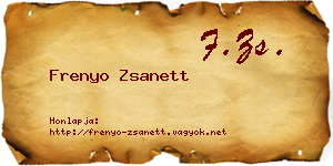 Frenyo Zsanett névjegykártya